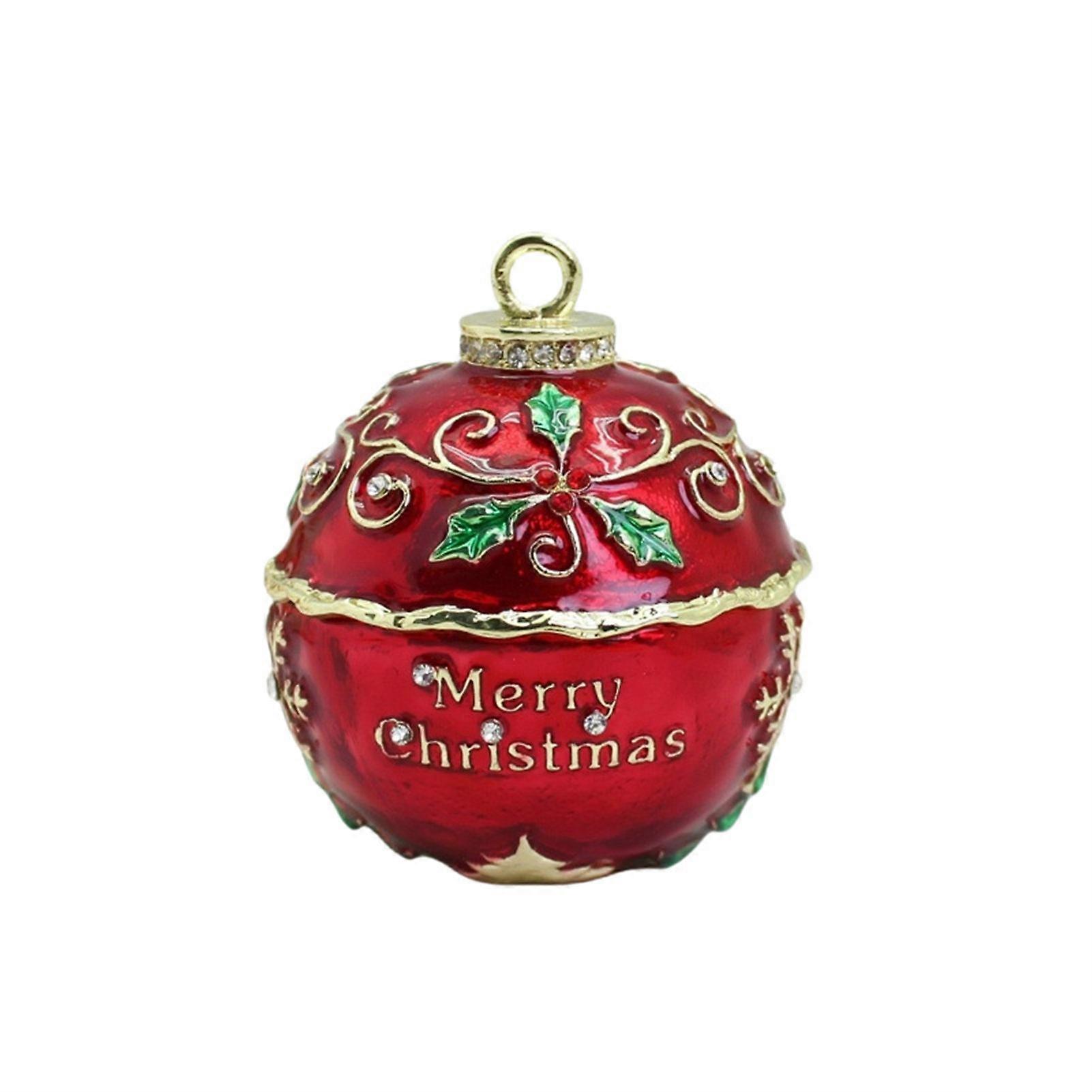 Christmas Ornament with Jewelry Box Function Alloy Decor Gift for Tree