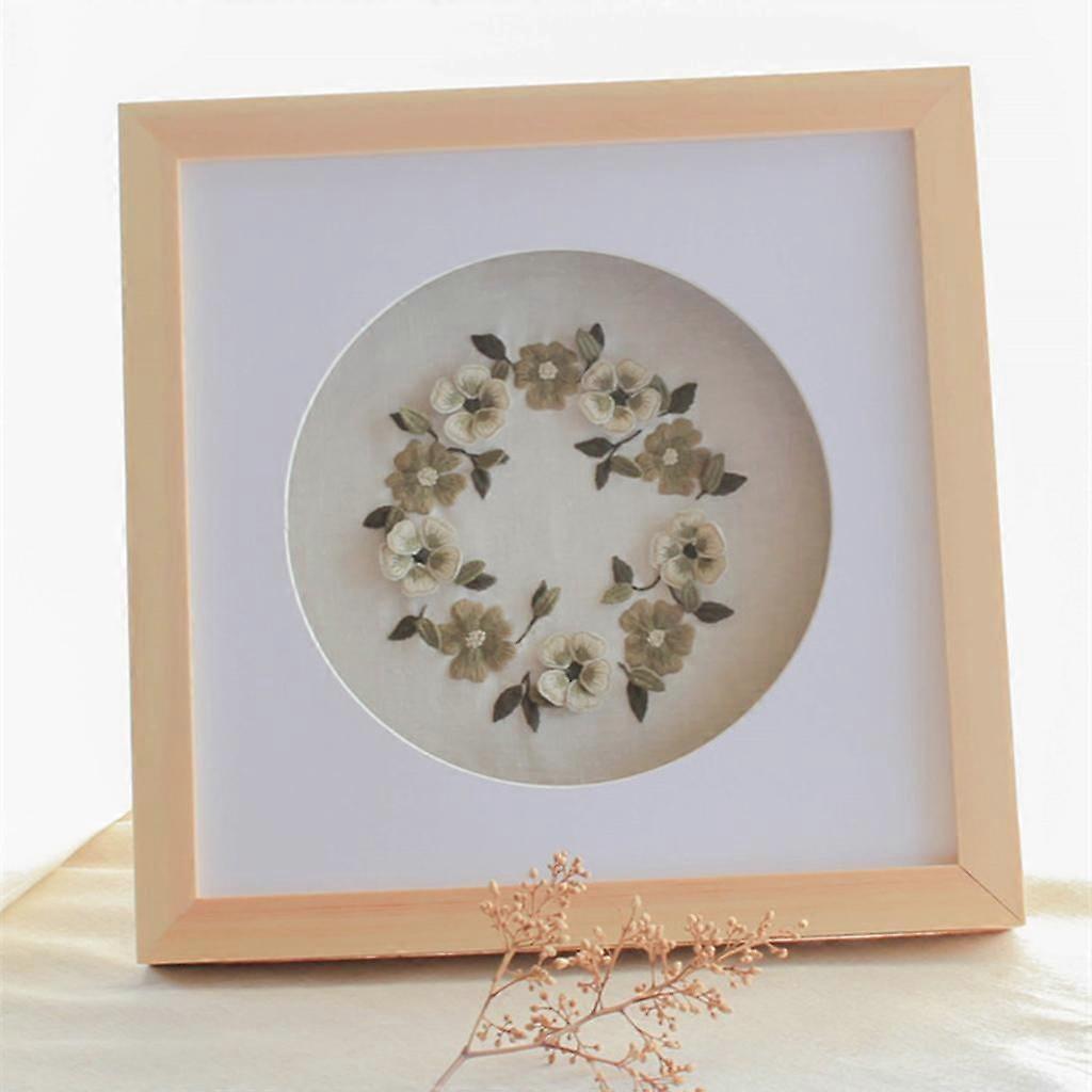 DIY Embroidery Starter with Pre Printed Flower Pattern for DIY Needlework Craft