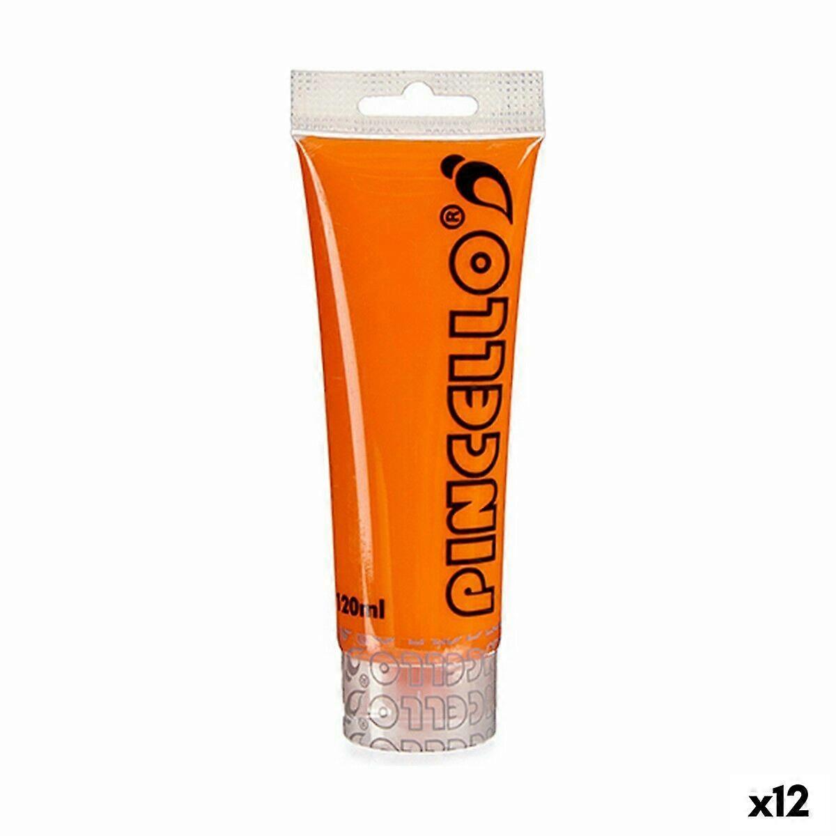 Acrylic paint Orange 120 ml (12 Units)