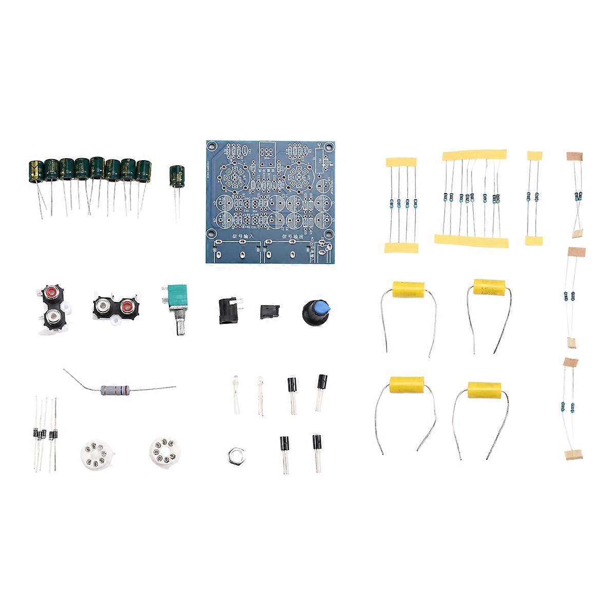 6J1 Hifi Stereo Electronic Tube Preamplifier Board Finished Preamp Amplifer Module DIY Kits Bile Amp Effect Tool Parts