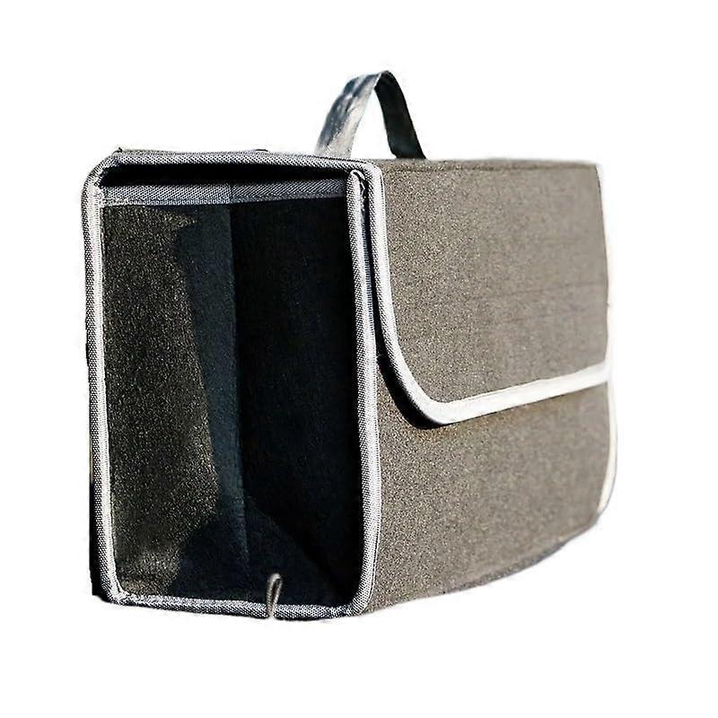 Soft Felt Organiser Car Trunk Organiser Large Black 50x24x15.2cm Non-slip Compartment Storage Bag for Tools