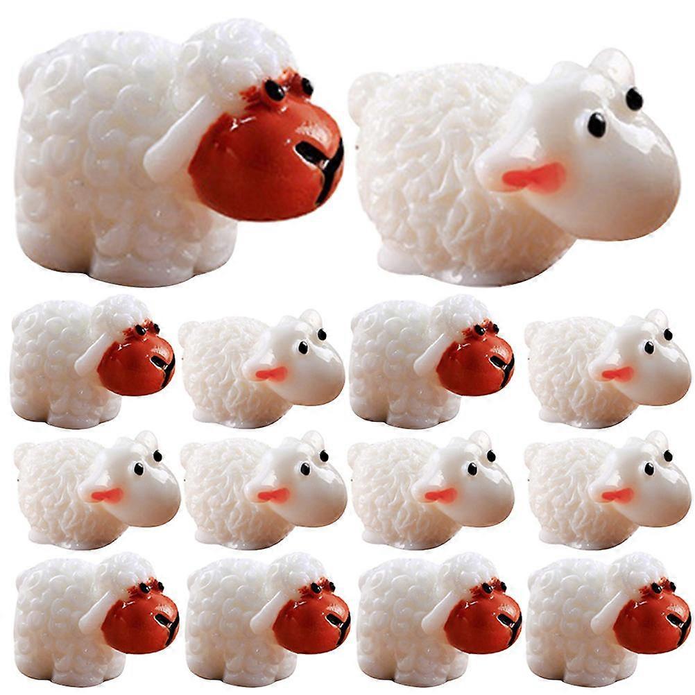 Realistic Shape Mini Sheep Figurines 20Pcs Perfect For Play House Bonsai Decoration Unique Style Garden Enthusiasts
