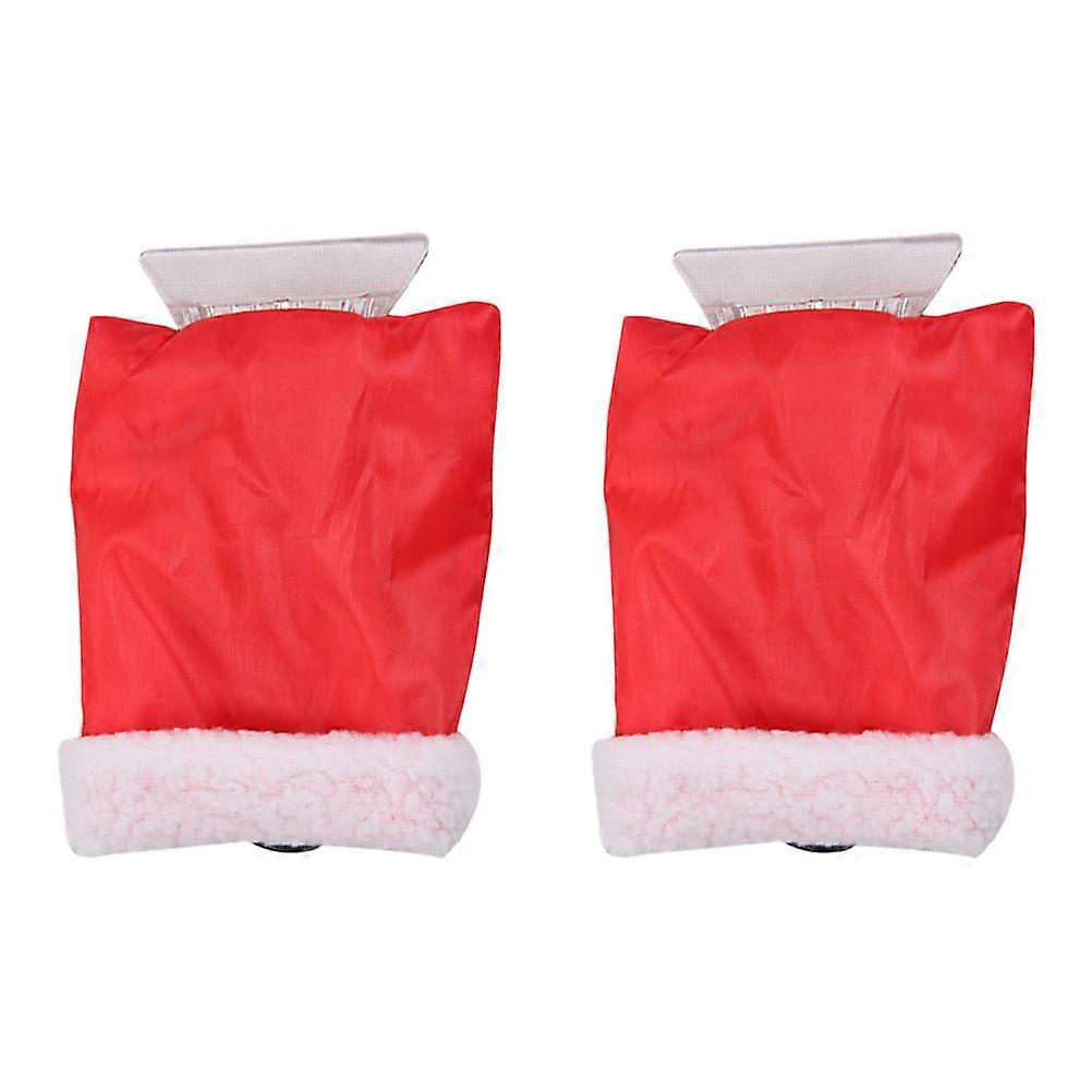 Glove Style Snow Removal for Car Cleaning 6Pcs Red Kit