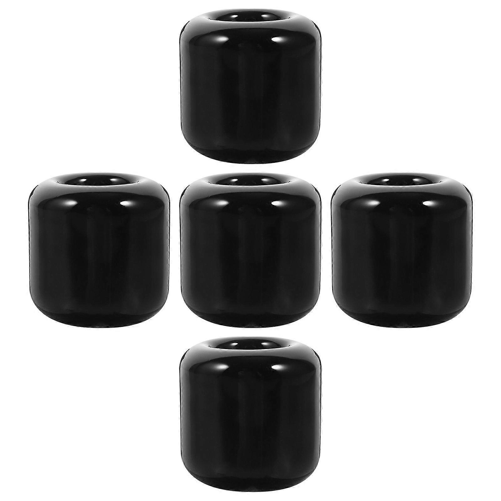 25Pcs Ceramic Candle Holder for Tabletop Decoration in Black