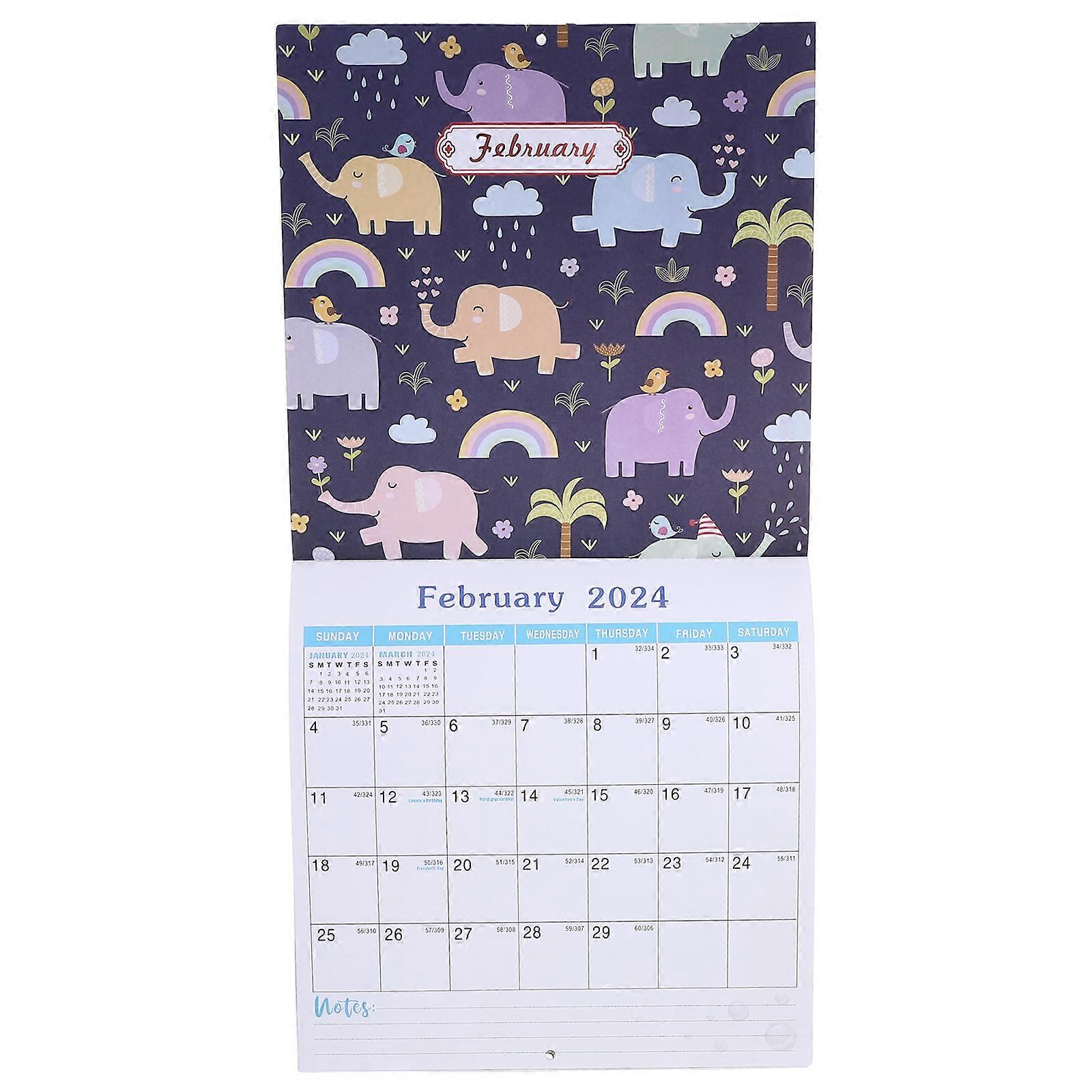 Home Hanging Calendar Paper 3Pcs for Organizing Countdown Monthly Use