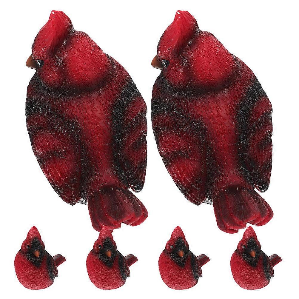 24Pcs Resin Bird Model for Garden Decoration Realistic Simulation Figures
