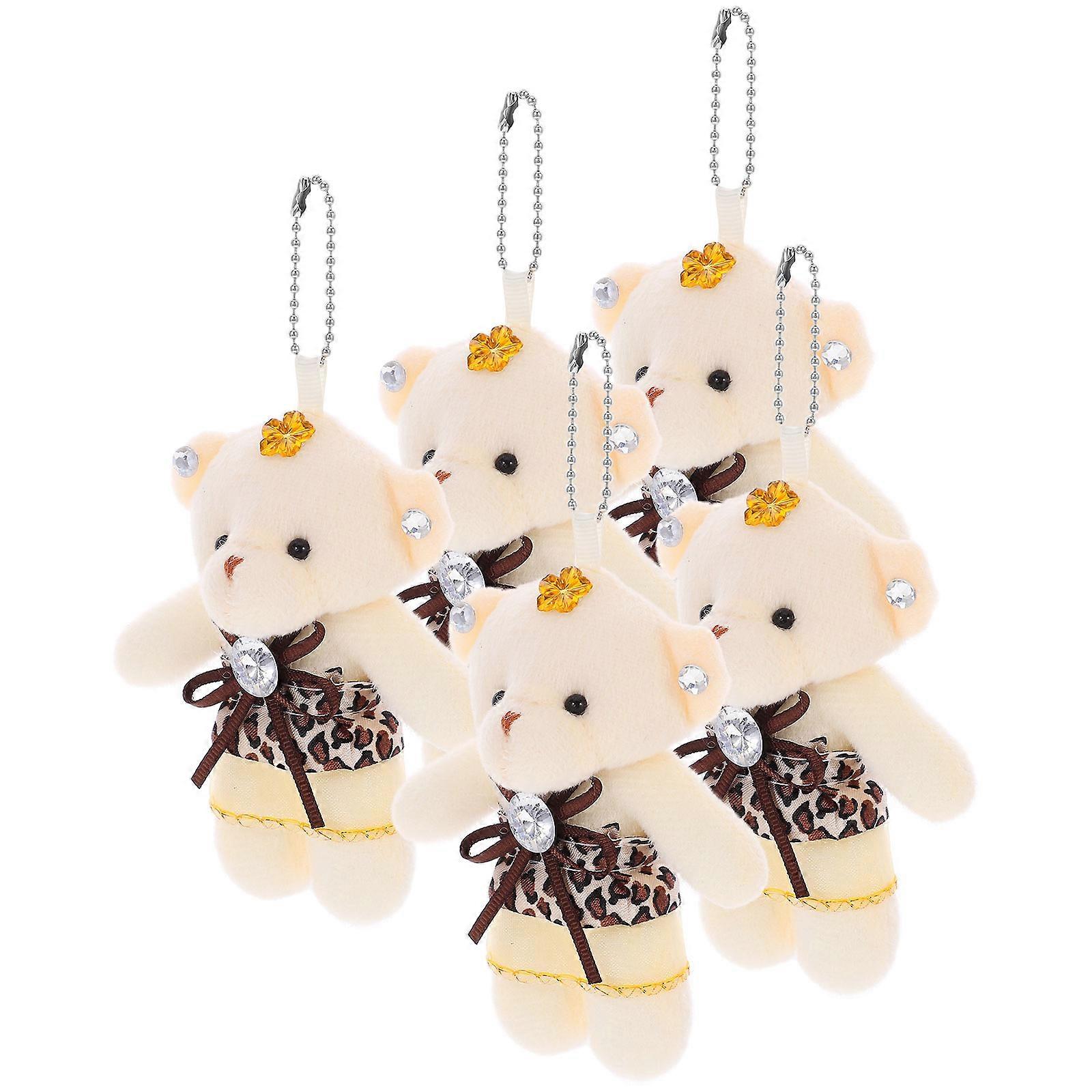 Tiny Bear Dolls Mini Bear Decoration for 10Pcs Hanging Chains