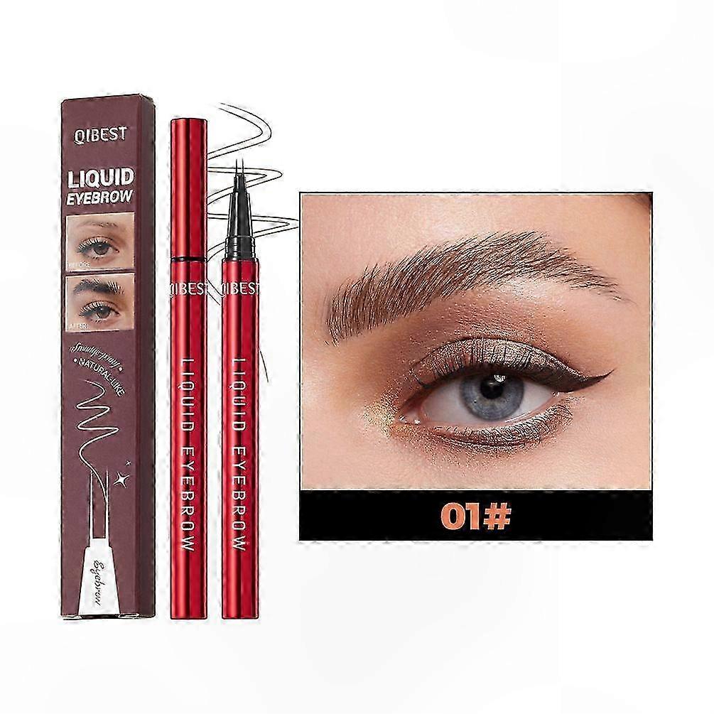 Double-Brush Tip Liquid Eyebrow Pen for Natural-Like Brows, Fast & Precise Application, Faux Brow Makeup Solution