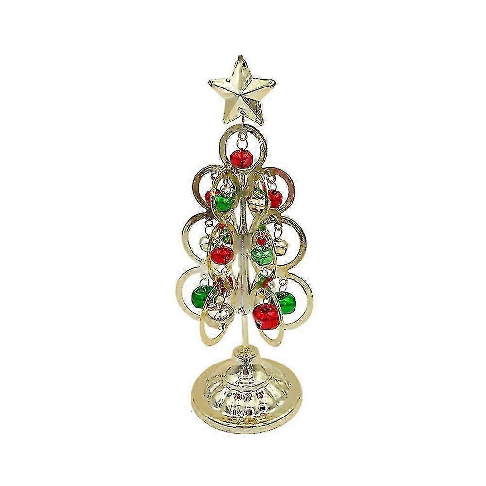 Mini Iron Christmas Tree for Office or Home, Compact Festive Decoration for UK Spaces