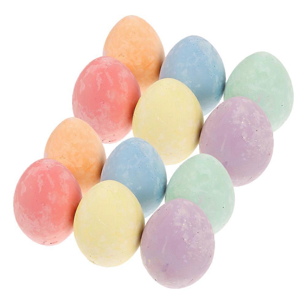 Colored Chalkboard Chalk for Kids Drawing Egg Shaped Chalk 12Pcs Pack