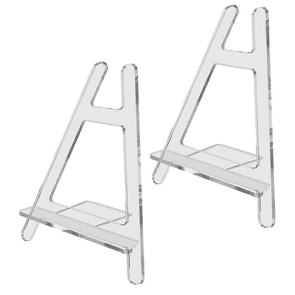 Transparent Acrylic Plate Display Stand for Multi-Functional Use 10Pcs