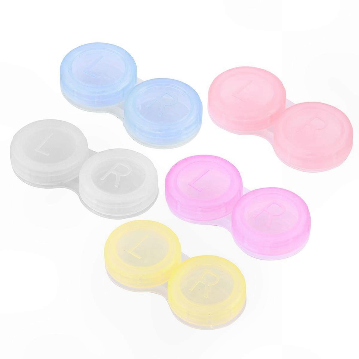 20-Pack Lens Cases with Deep Wells and Flip-Top Lids for Home & Travel, Mixed Colors