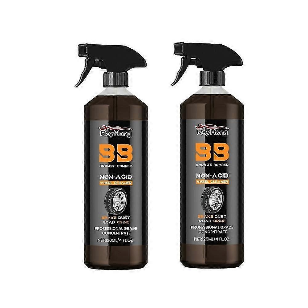 2pcs Bronze Bomber Non-Acid Wheel Cleaner Non-Acid Truck & Car Tough Wheel Cleaning