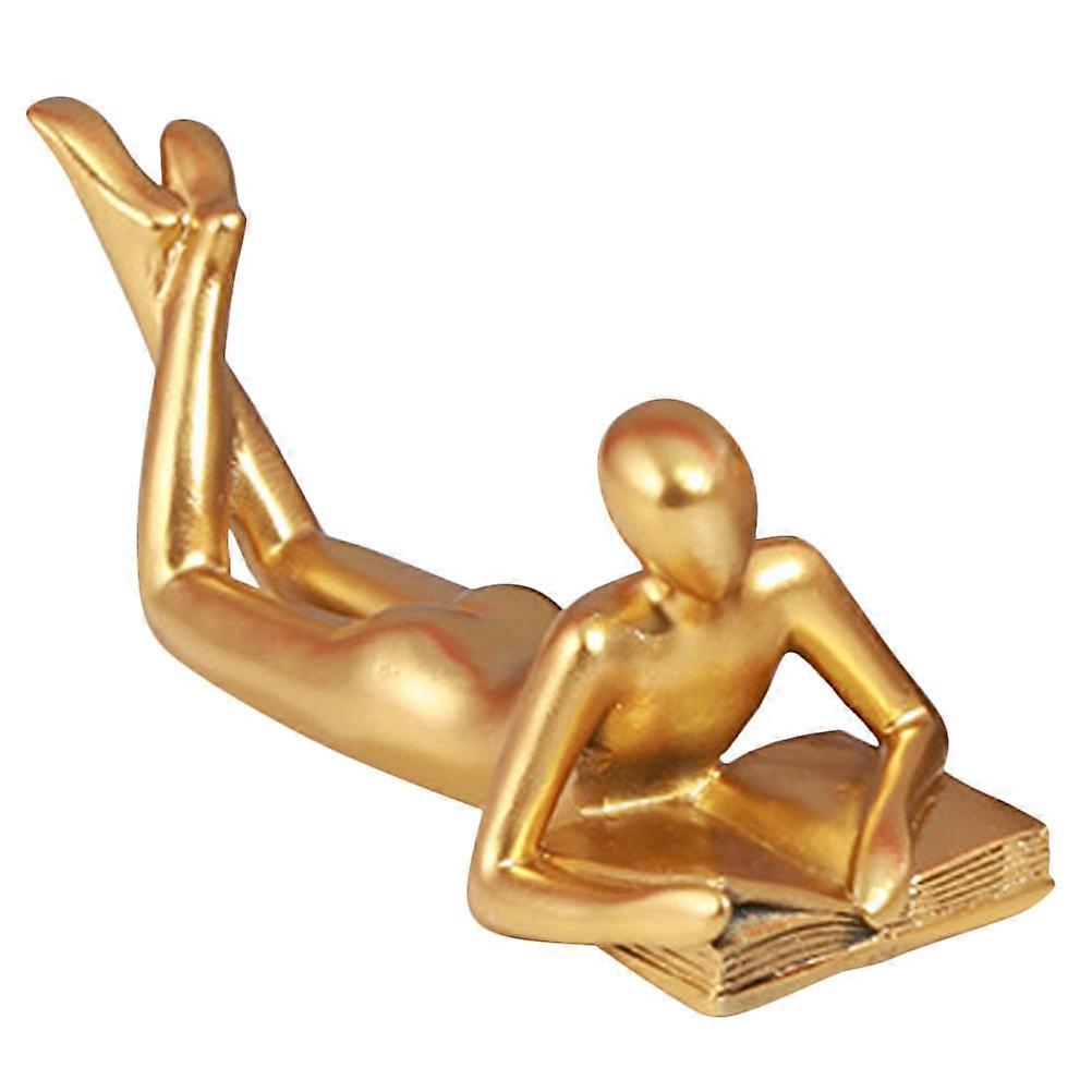 Abstract Art Reader Statue Resin Sculpture for Office 2Pcs Decor