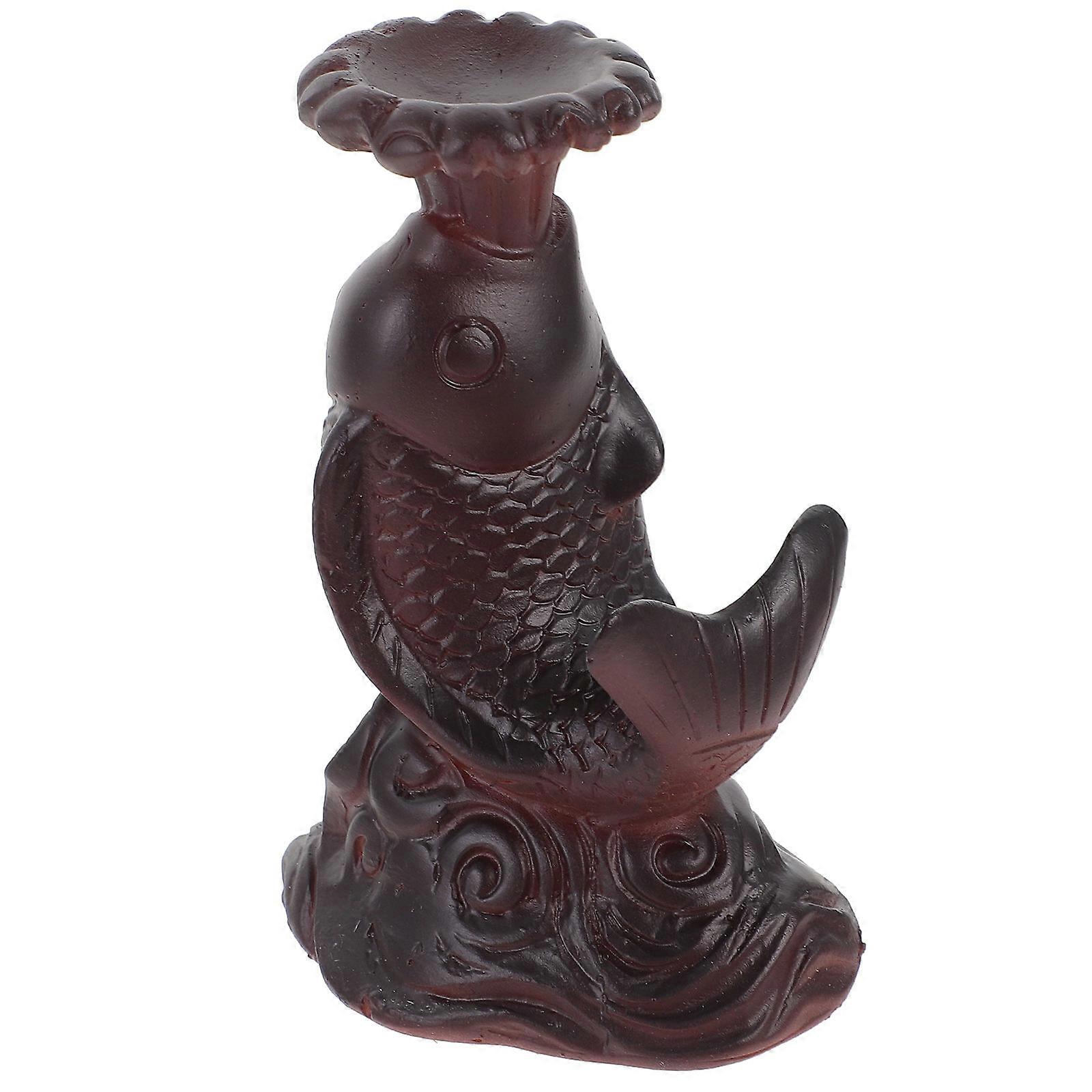 Crystal Ball Base Resin Holder for Display 2Pcs Dark Brown Sphere Stand