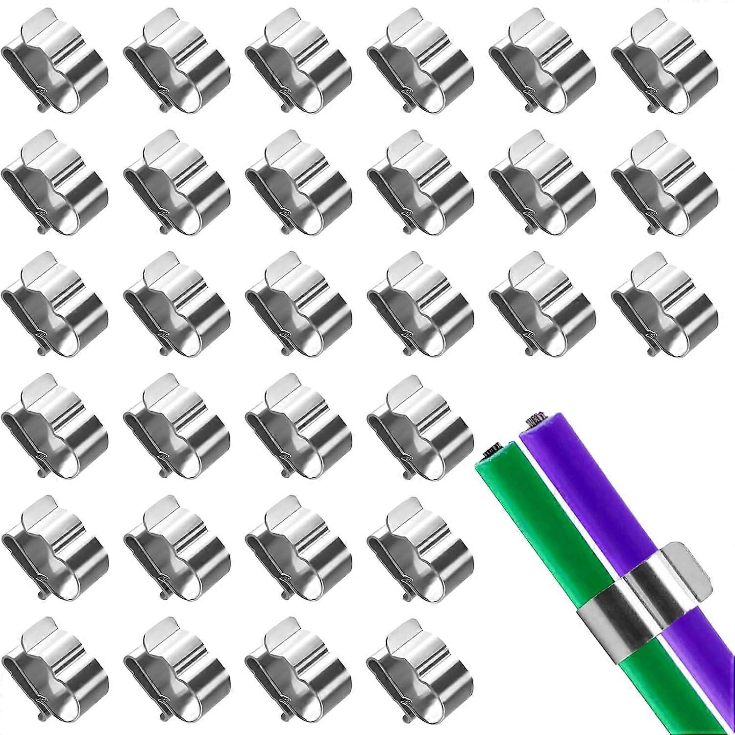 30 Pcs Electric Cable Clips, Stainless Steel, Cable Management Clips