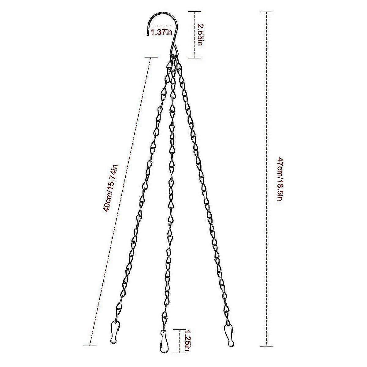 Minglan 3 Pack Hanging Chain With Hooks Flower Pot Chains For Hanging Plants