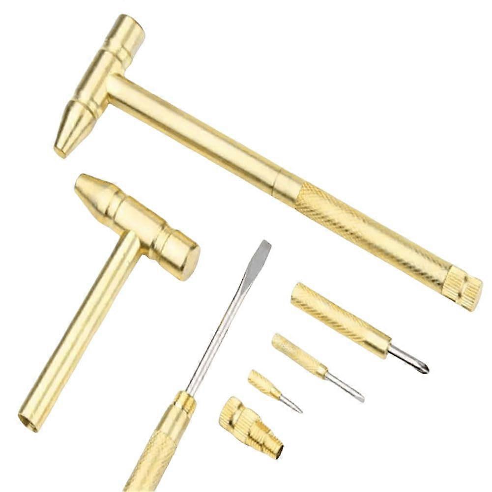 6 In 1 Metal Hammer Screwdriver Multi Function Home Tool Screwdriver And Hammer Combo Compact Steel Multitool