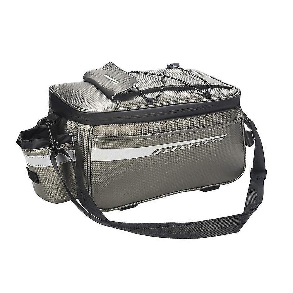 Bike Pannier Bag Water Resistant For Rear Carrier Cycling Silver