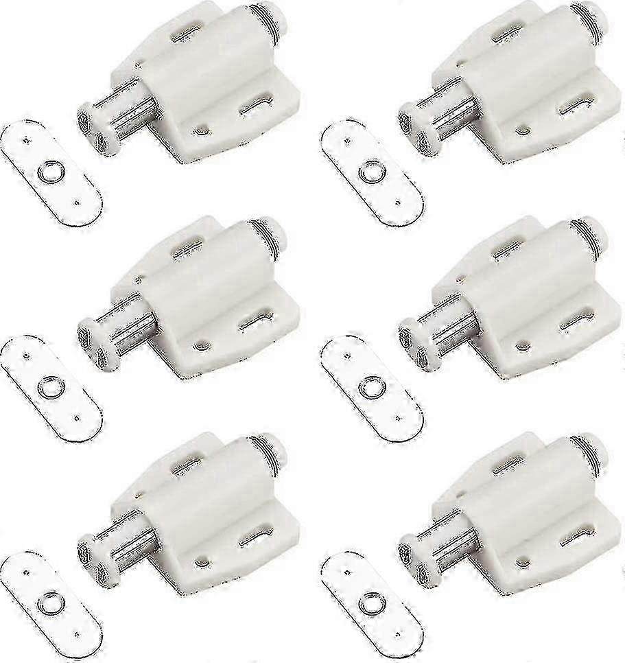 Push Open Magnetic Door Catch with Soft Close Spring Loaded Latch