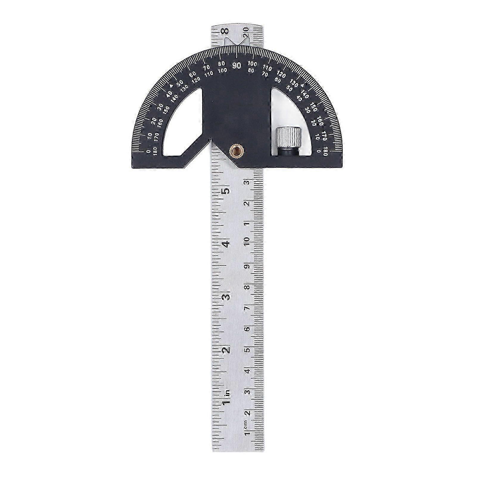 Angle Protractor Carpentry Angle Ruler for Woodworking Edge Measurement and Scribing 8in