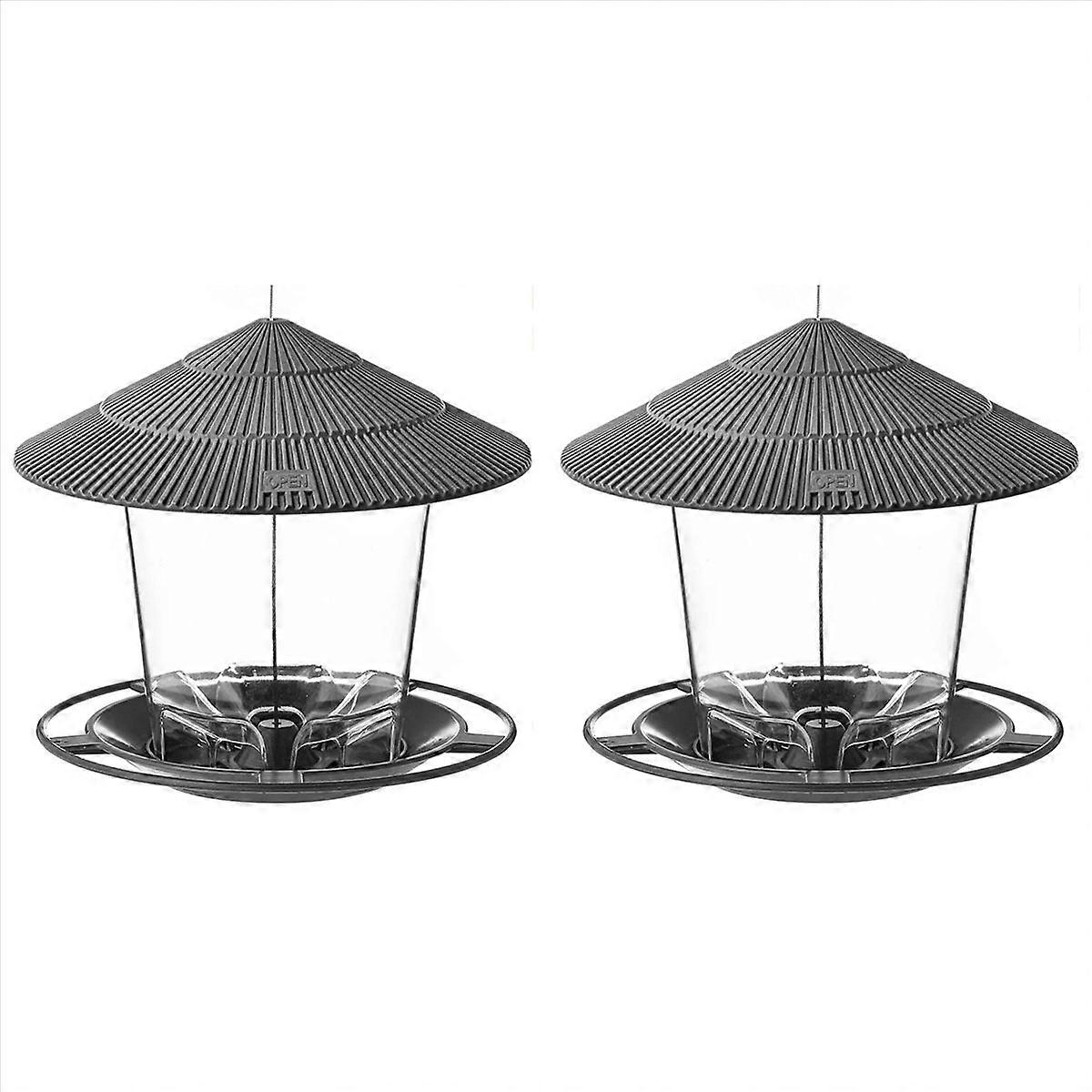 Bird Feeders Outdoors Hanging Squirrel Proof Easy Clean and Fill Adjustable Feeder Multiple Hole Dis