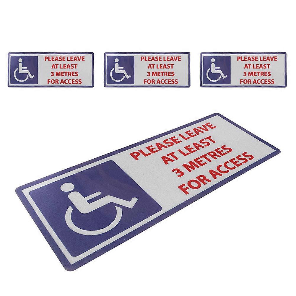 Handicap Warning Decal Reflective Safety Stickers for Disabled 8Pcs