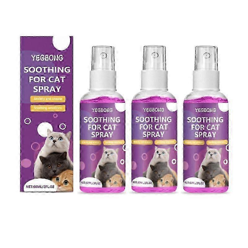 Cat Calming Spray Pheromone Spray To Calm Cats Anti-Stress Agent Solution 60ml Relaxants For Soothing Relaxation Protect