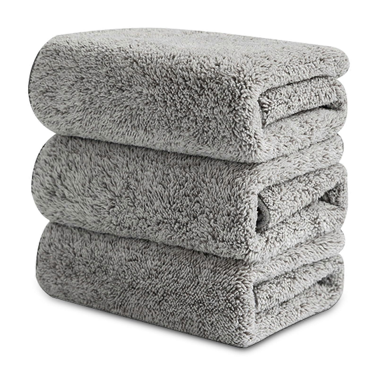 Microfiber Cleaning Cloths, Ultra Soft And Absorbent, Streak Reusable MultiSurface Grey 40x28cm Pack Of 3