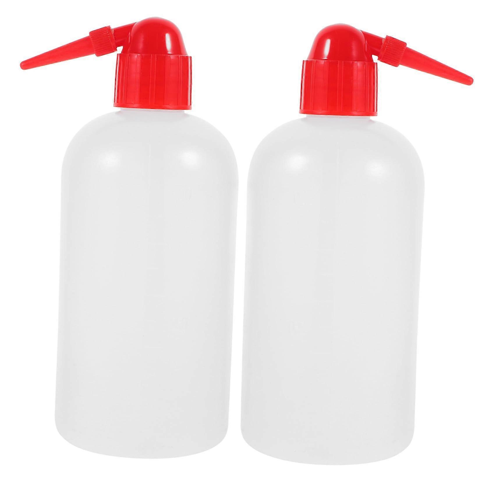 Narrow Mouth Plastic Wash Bottles 2Pack With Scale Lab Squeeze Dispensers, Precise Liquid Measurement