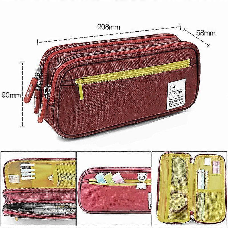 מארז קלמר בקיבולת גדולה תלמידים רב תכליתיים תיקי קופסת עט קלמרים גדולים תיק אחסון במשרד בית הספר