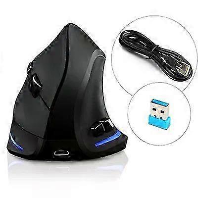 25-26 Lefon F35 Wireless Vertical Mouse Rechargeable Ergonomic Optical Mouse 2400 DPI Gaming Mice for Computer Laptop PC Mac IOS