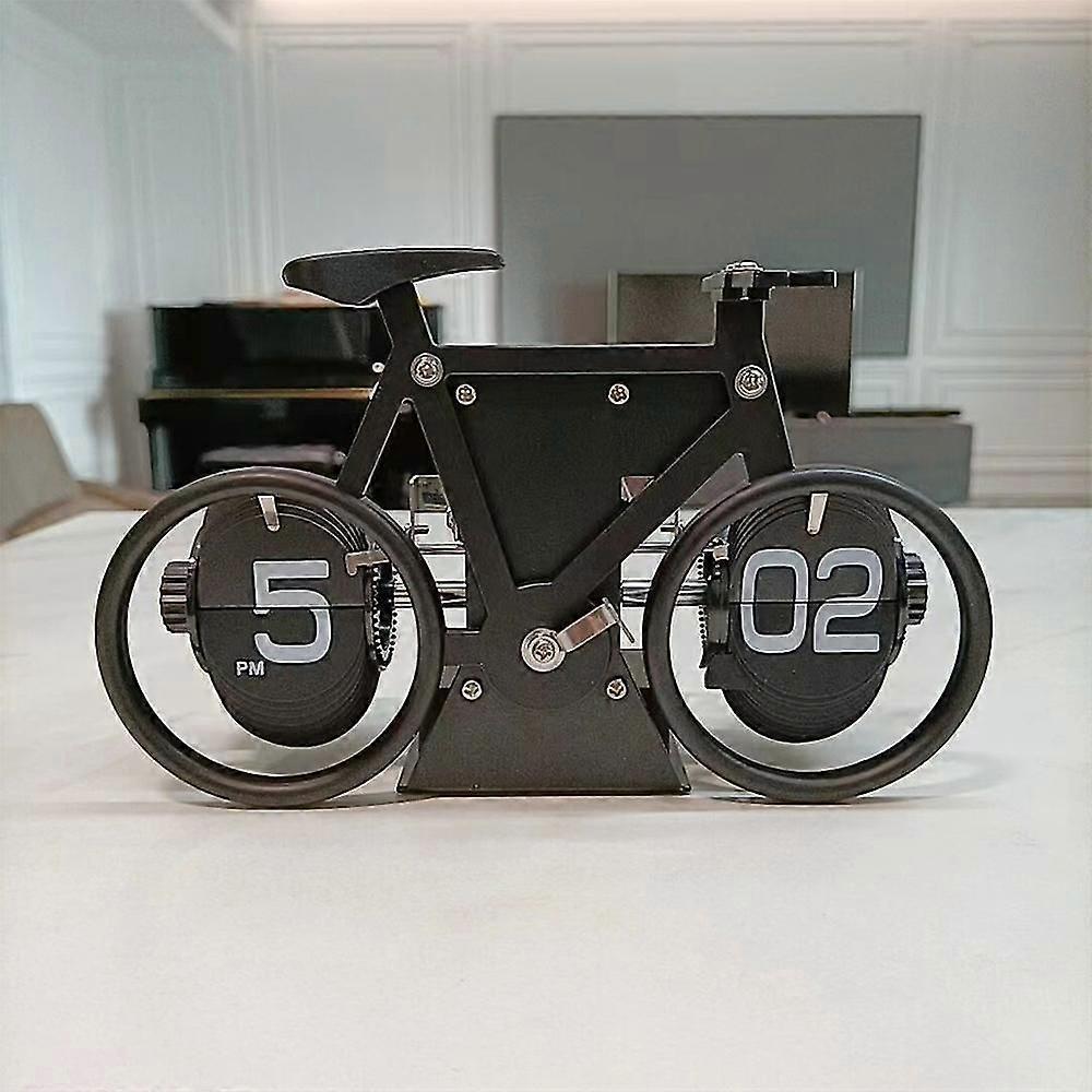 European Creative Flip Down Page Desk Clocks Retro Flip Table Clock Rustfritt stål Mekanisk Automatisk Flip Clock Home Decor 2023