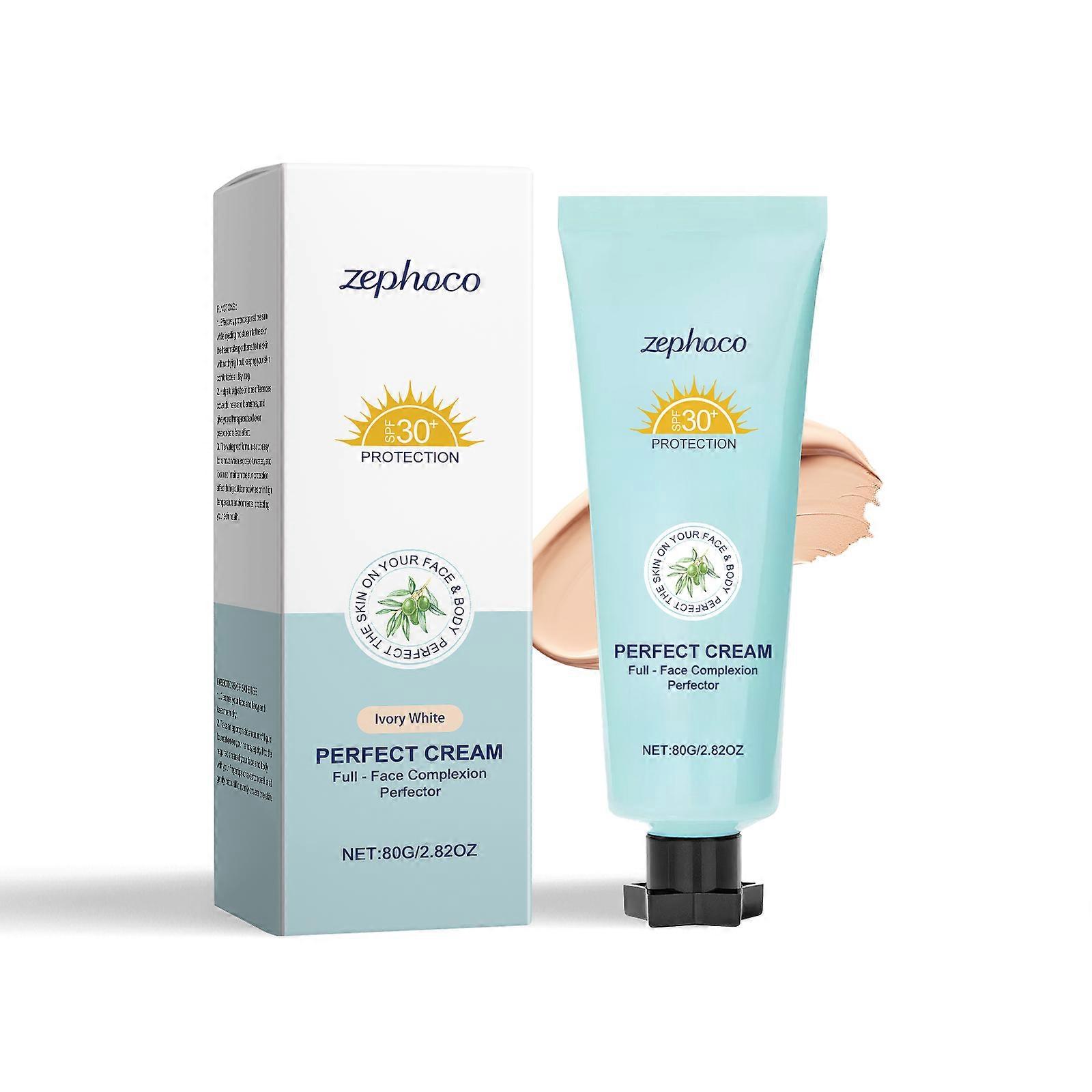 Zephoco Ivory White Moisturizing Foundation Is A Gentle, Nourishing, Light And Thin Makeup Matte, Clear And Protective Foundation