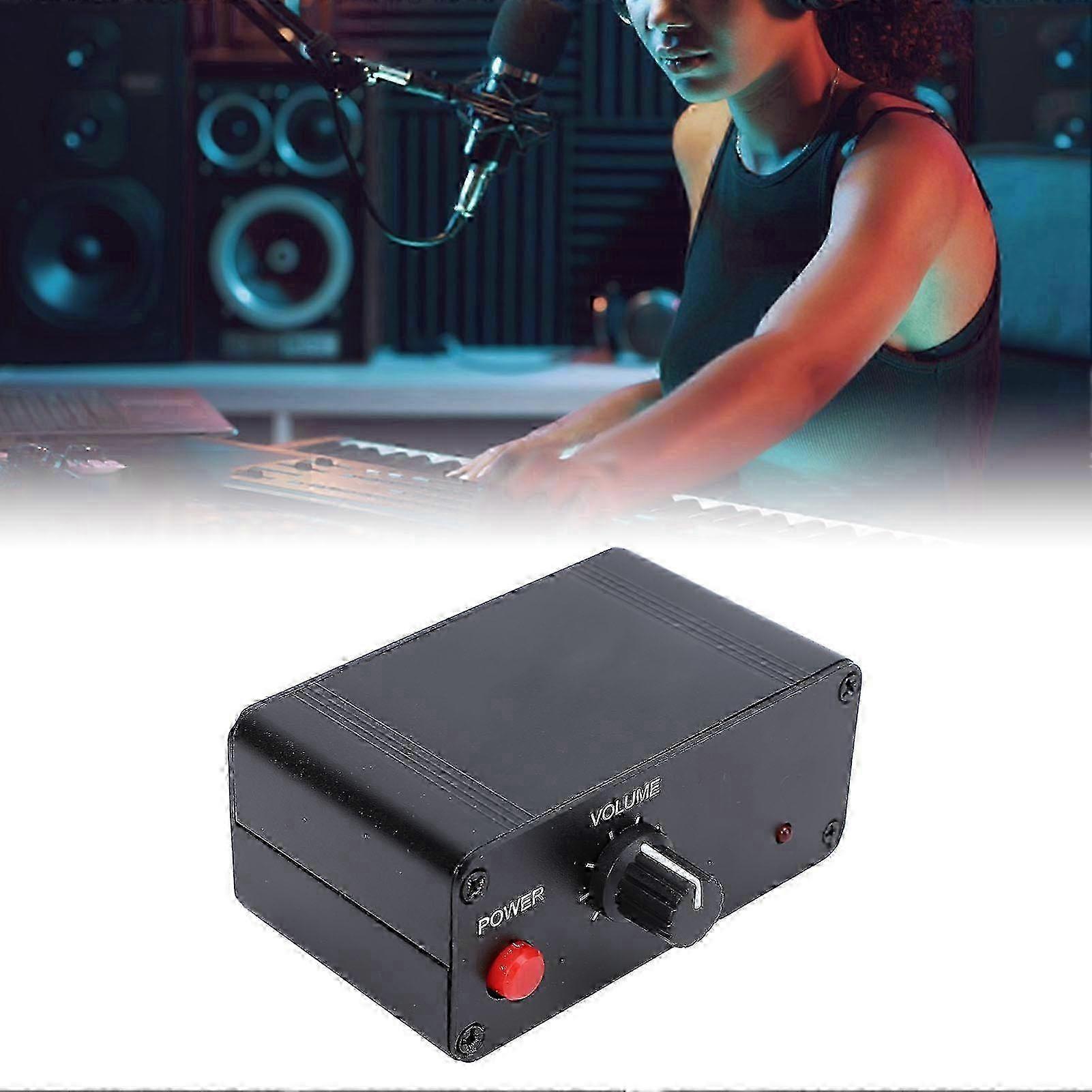 Sound Preamplifier 20dB Gain Dual Op Amplifier with 3.5mm Input to 3.5mm Output DC 5V‑16V