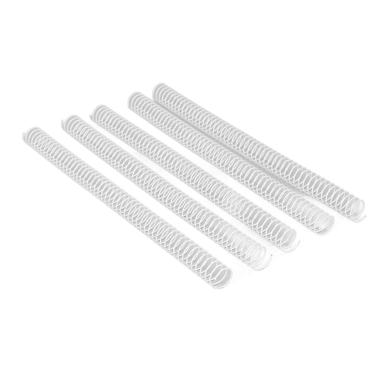 100Pcs Metal Spiral Binding Coils 19mm Diameter 48 Teeth 4:1 Pitch 170 Sheet Capacity Binding Spirals for A4 Paper White