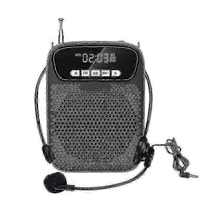 15w Portable Amplifier Wired Microph Fm Radio Aux O Recording Tooth Ser For Teachers Instructor S278