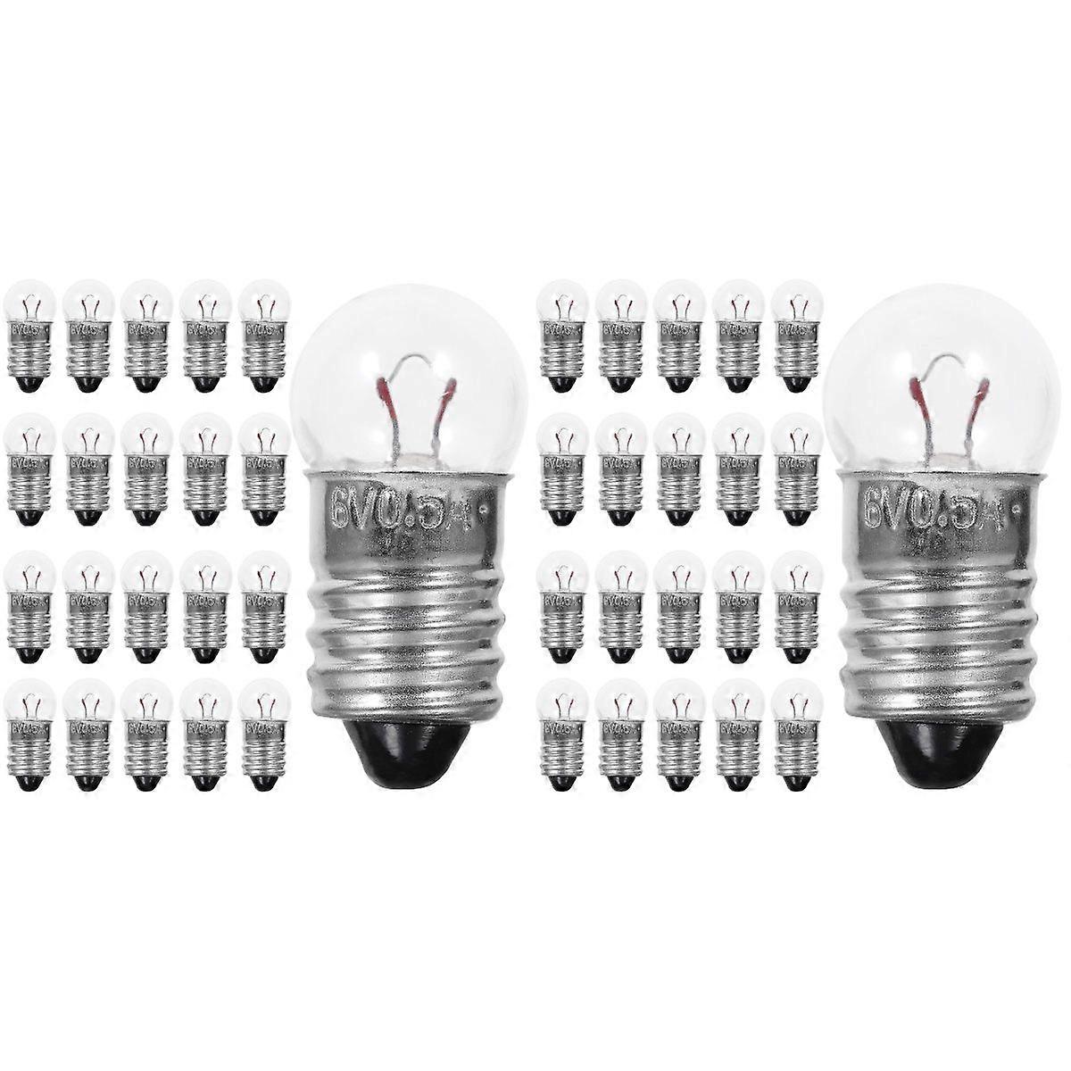 100 pcs  Tiny Light Bulb 6v E10 Light Socket Round Light Bulb For Experiment