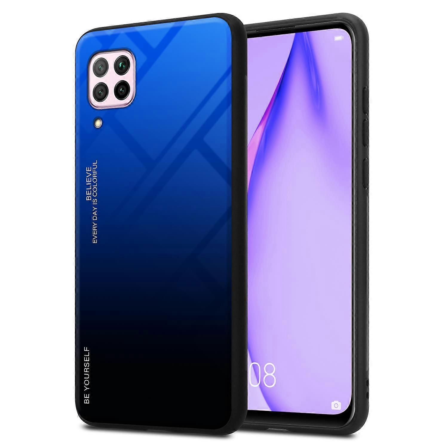 Θήκη Huawei NOVA 6 SE / P40 LITE / NOVA 7i TPU - Πίσω κάλυμμα με προστατευτικό τζάμι - Δίχρωμο