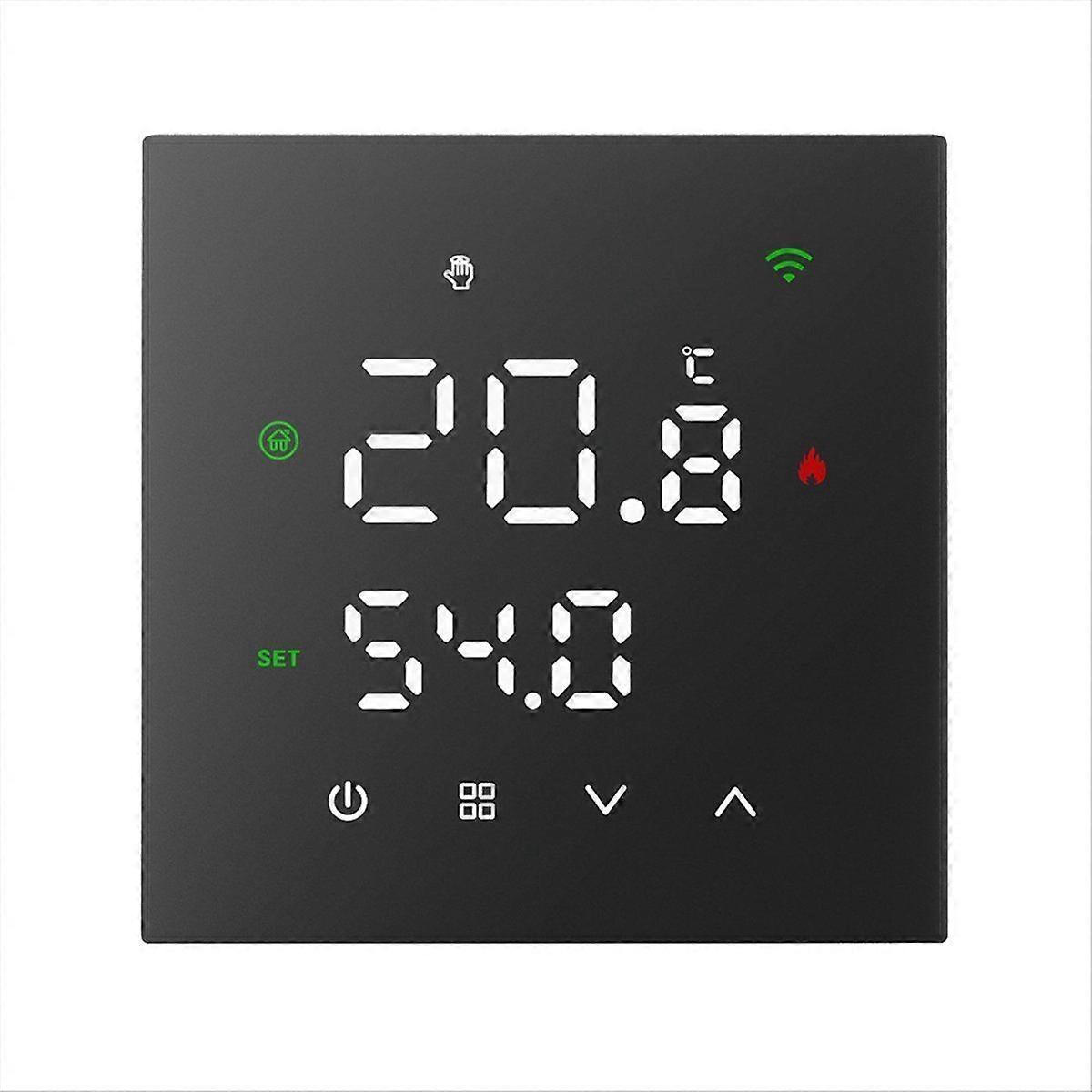 Tuya Wifi Smart Thermostat Smart Boiler Heating Temperature Controller Switch for Home A-New Black