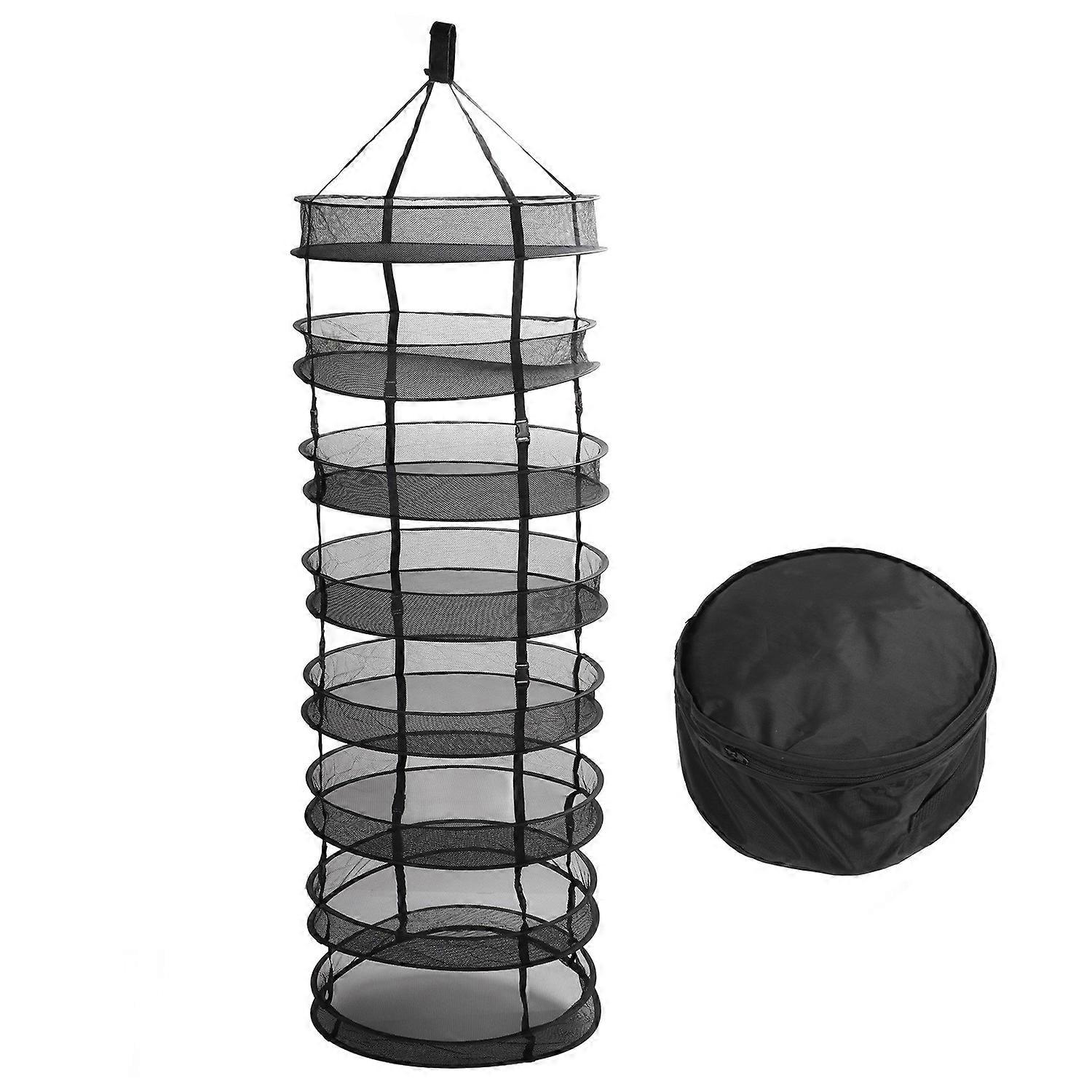 8 Layer Hanging Herb Buds Dry Net Detachable Collapsible Mesh Hydroponics Plant Drying Rack Net
