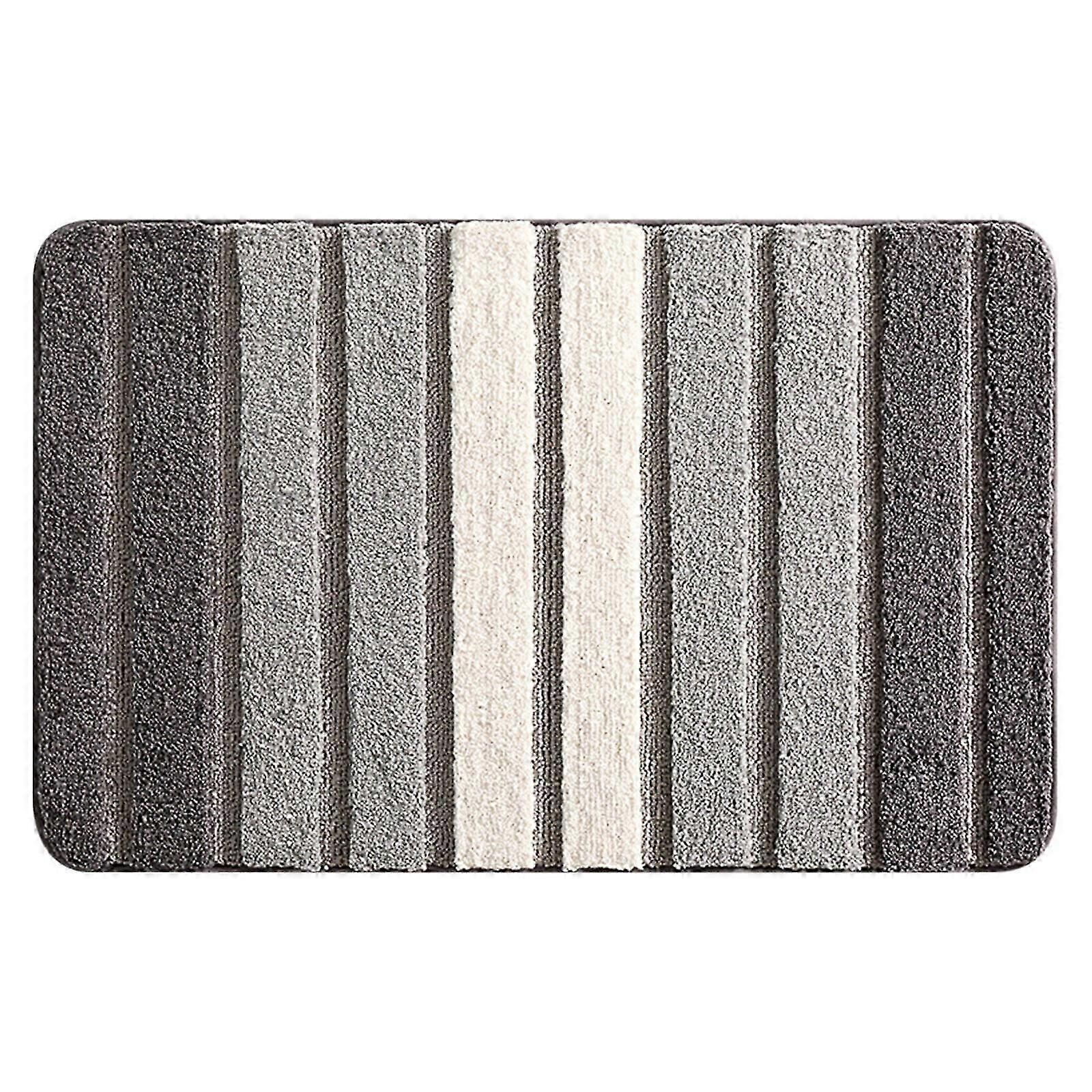 Christmas Throw Blanket And Microfiber Striped Bath Mat Set