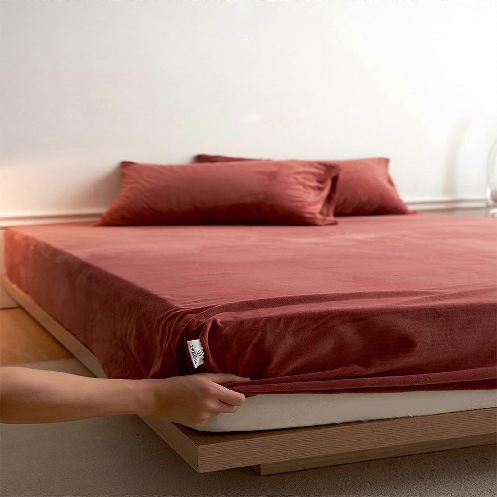 Fitted Sheet 135x200 Extra Deep Pocket Flannelette Flannel For Single Double Super King