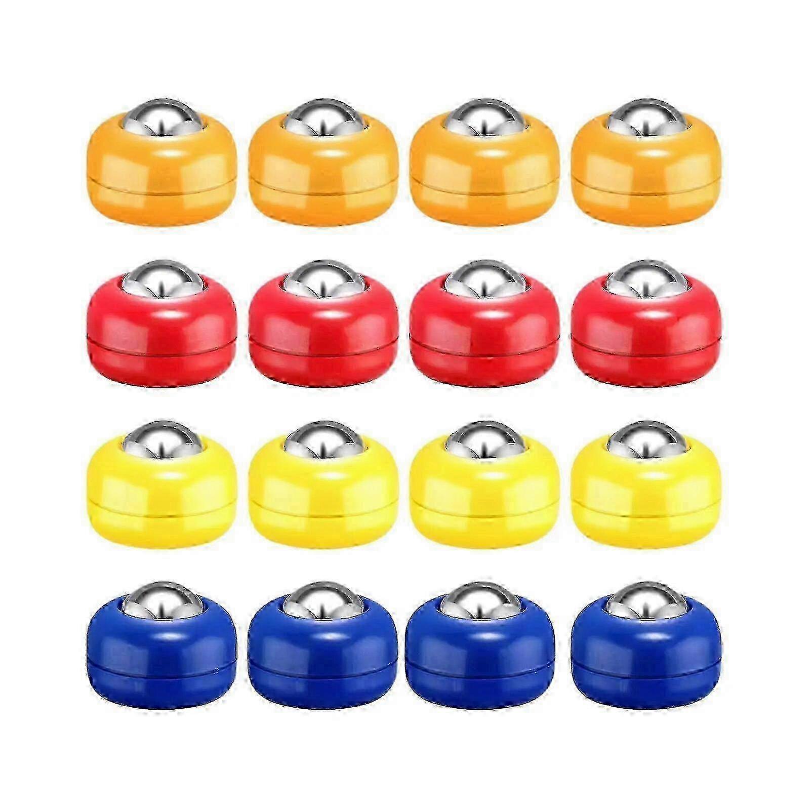 16-Piece Shuffleboard Pucks Set with Rollers for Home & Family Games