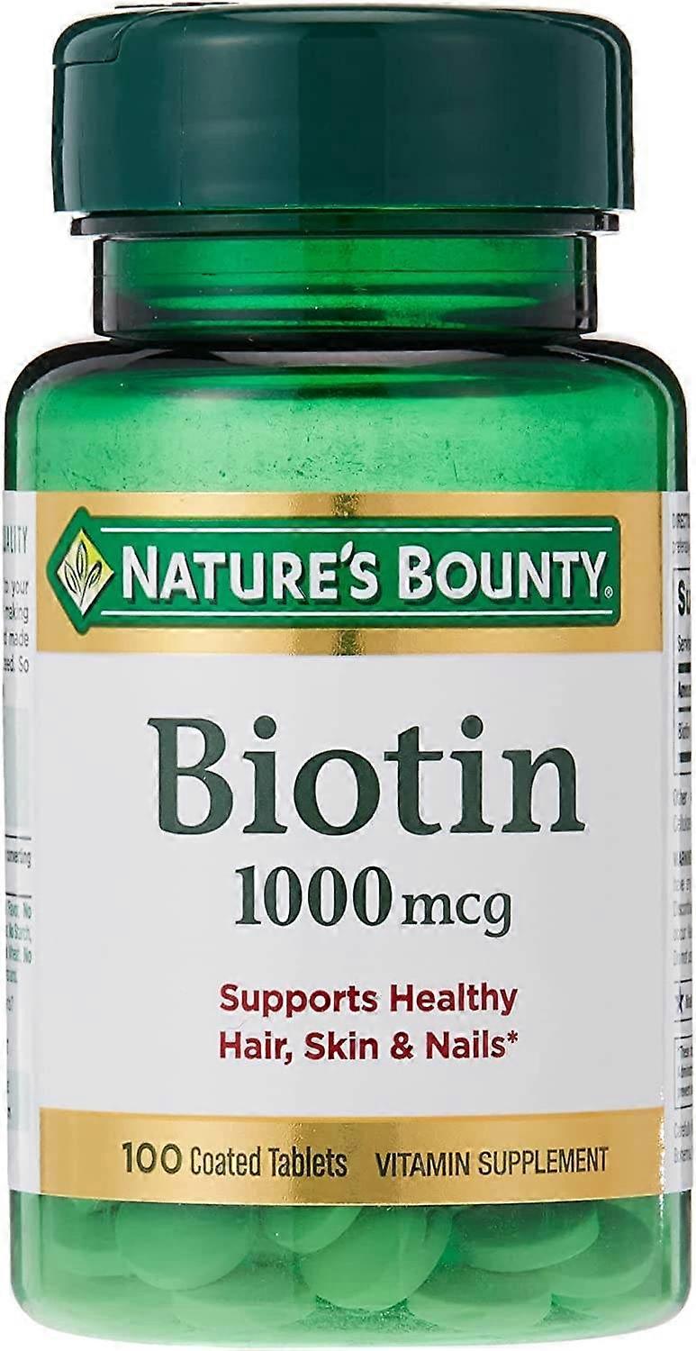 Nature's Bounty Biotin, 1000 Mcg, Tablets, 100 Ea