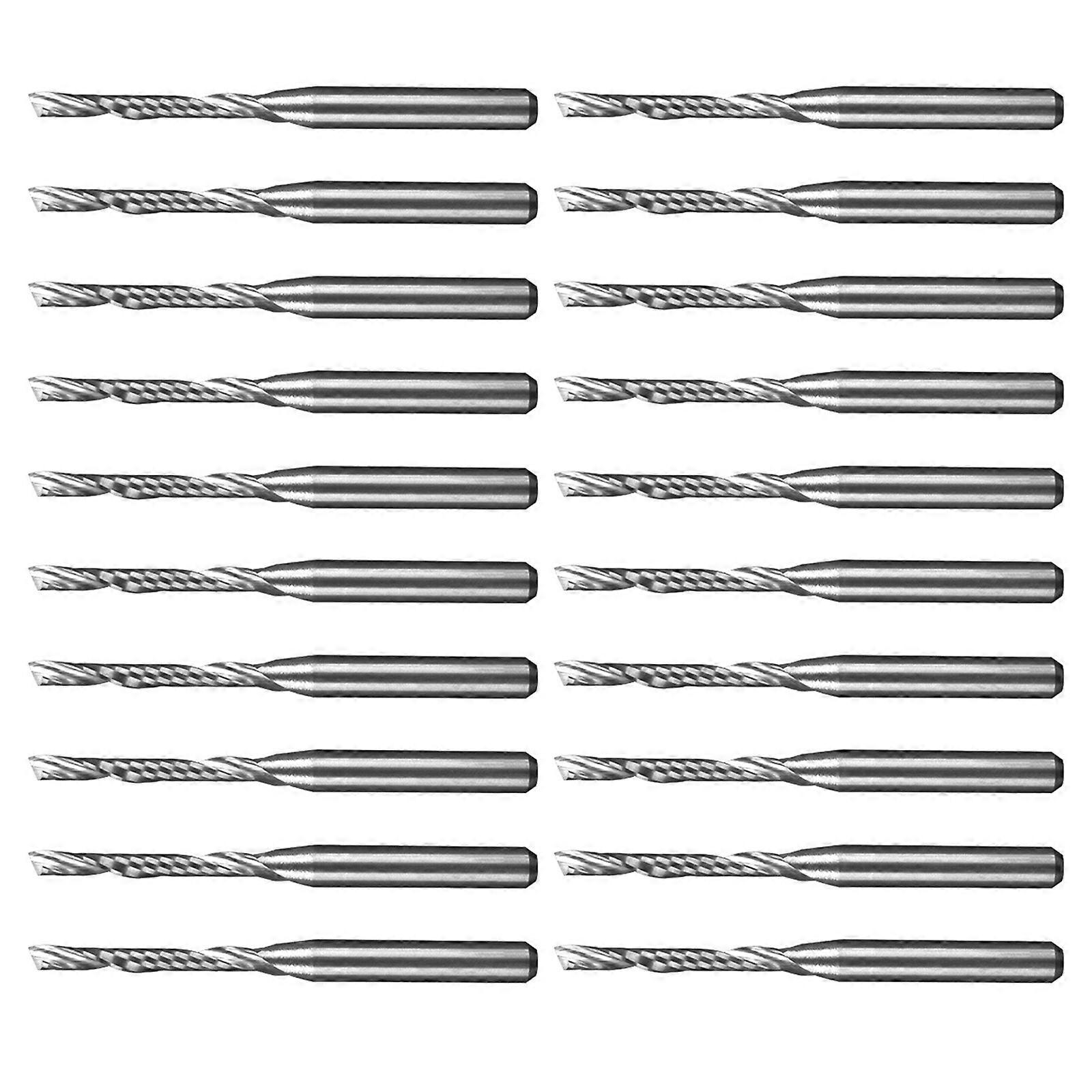 20pcs Precise Ground Carbides Milling Tool 1/8inch Shank Diameter Routers Bit Optimized for Chip Removal in Metalworking Multicolor