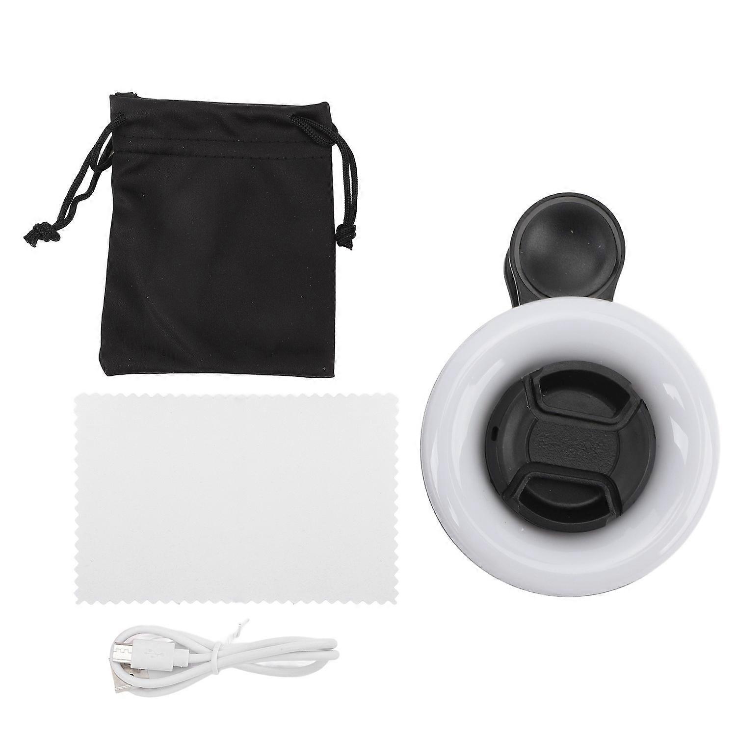 Mobile Phone Macro Lens 3 Color Lights Portable Clip On Macro Lens for Eyelashes Eyebrows Nail Art B