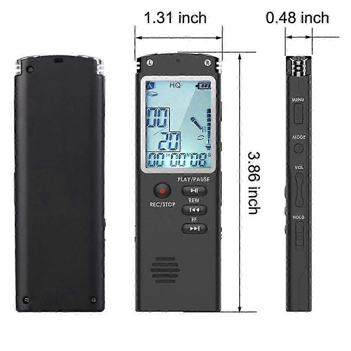 32GB Voice Recorder USB Professional 96h Dictaphone Noise Reduction Digital Audio Voice Recording wi