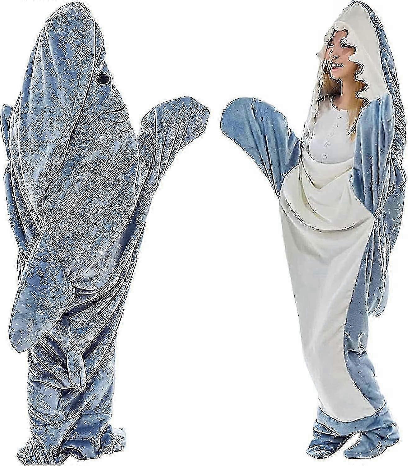 Couverture requin, Sweat à capuche couverture requin, Combinaison-couverture requin, Sweat à capuche en flanelle ultra douce et confortable couverture requin, Sac de couchage requin, Queue de requin à porter en flanelle