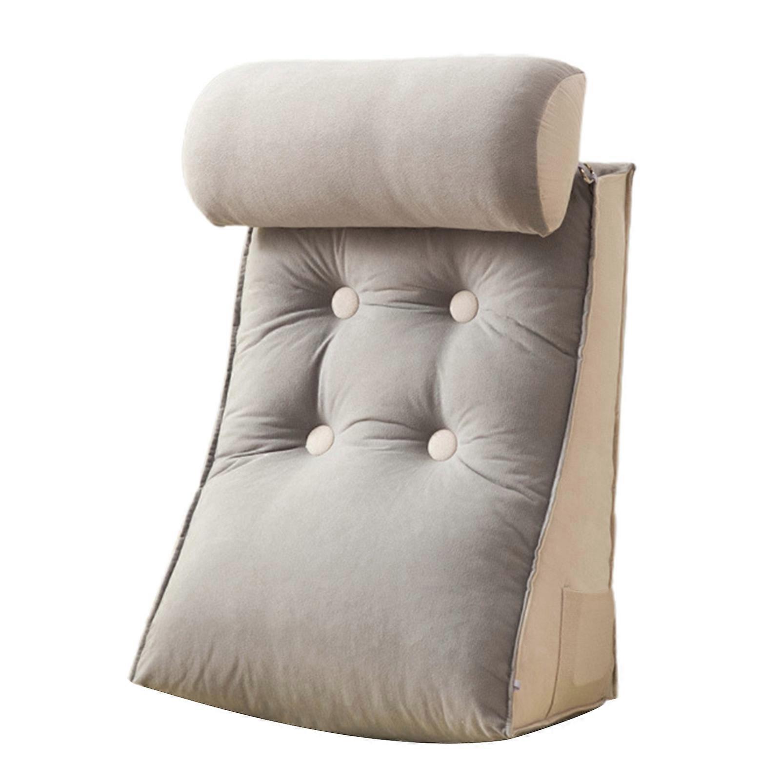Backrest Leg Neck Cushion with Side Pockets Multifunctional Sofa